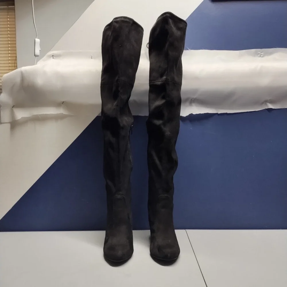 Target Olymagen Over‎ The Knee Winter Boots Womens US 7 Black Thigh High Pull On